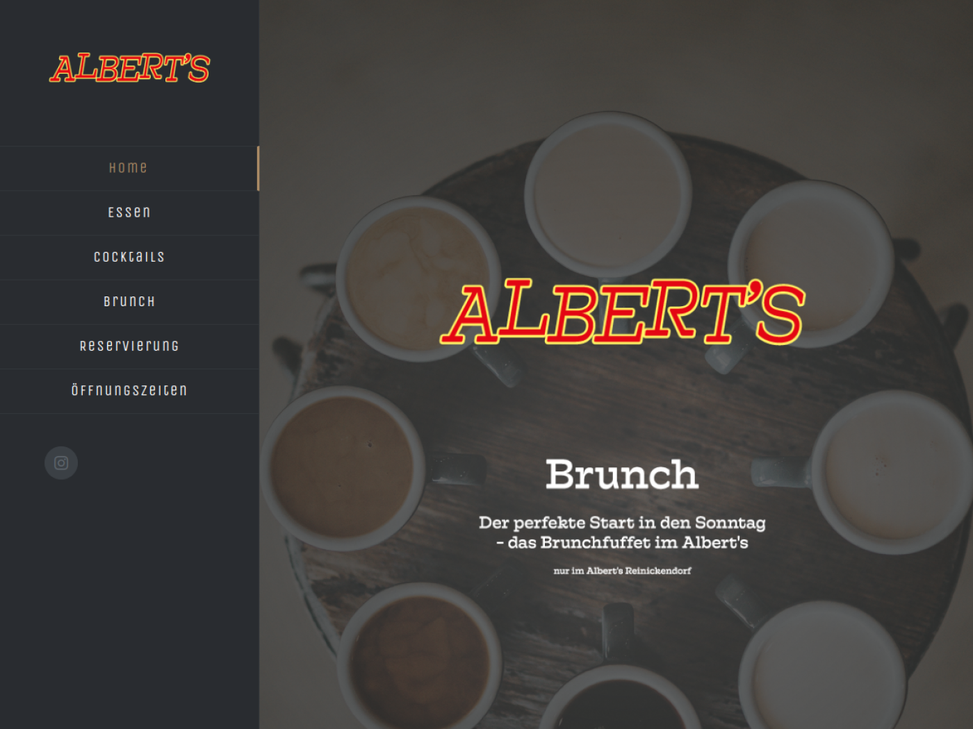 Website-Screenshot von Albert's