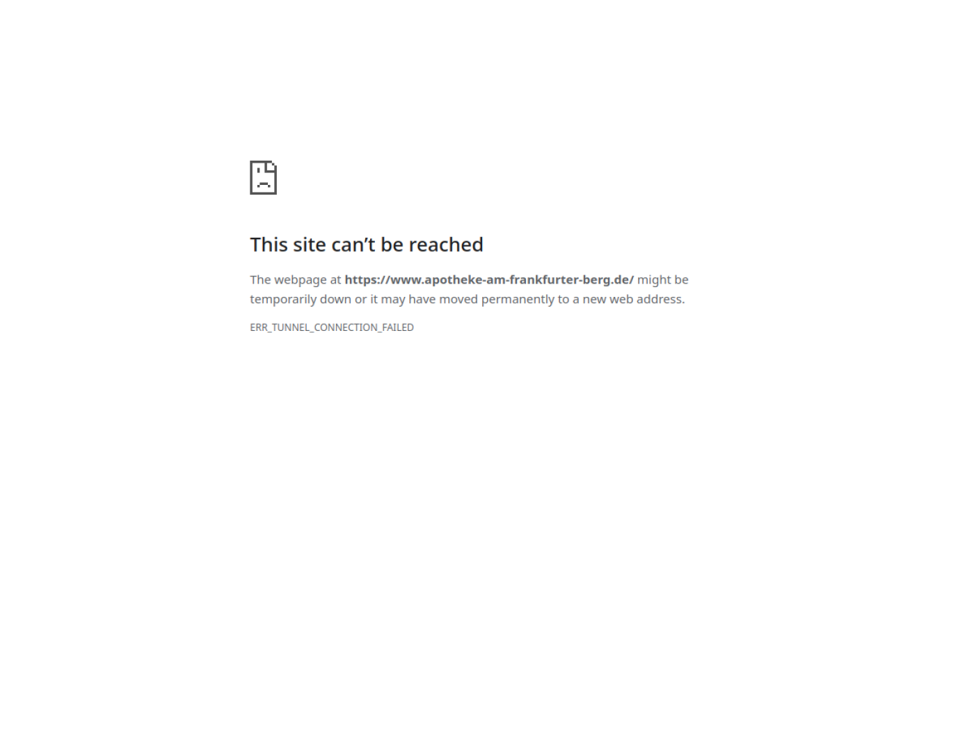 Website-Screenshot von Apotheke am Frankfurter Berg