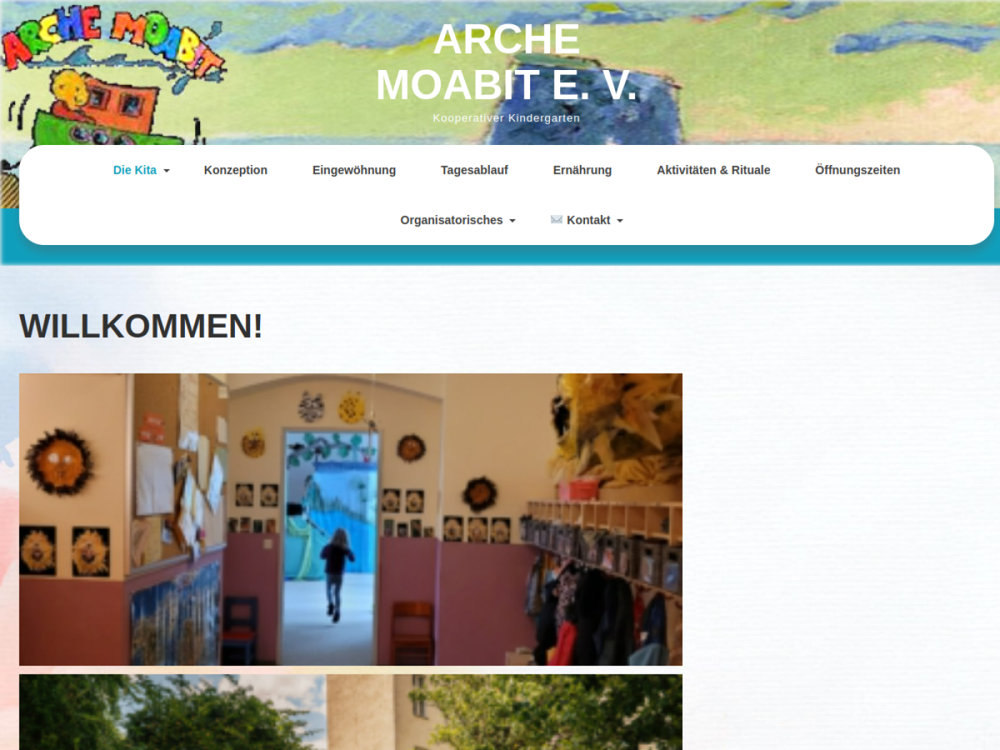 Website-Screenshot von Arche Moabit