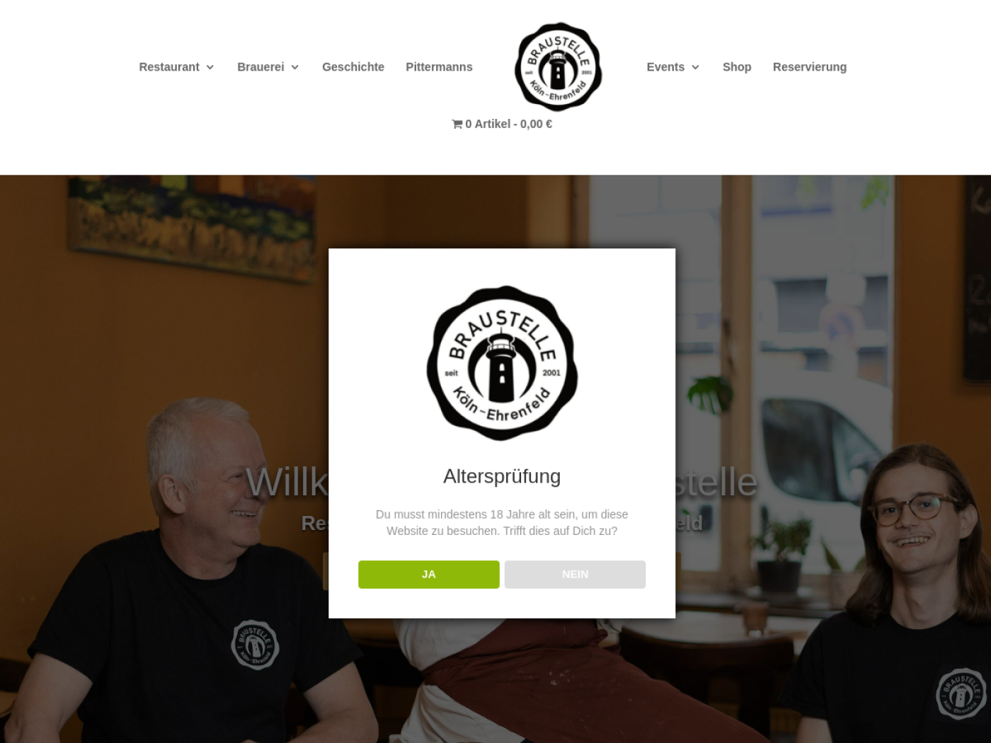 Website-Screenshot von Braustelle
