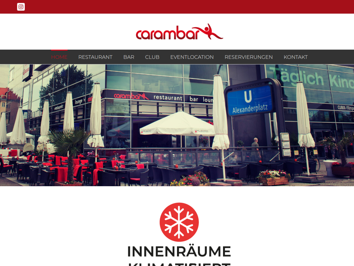 Website-Screenshot von Carambar