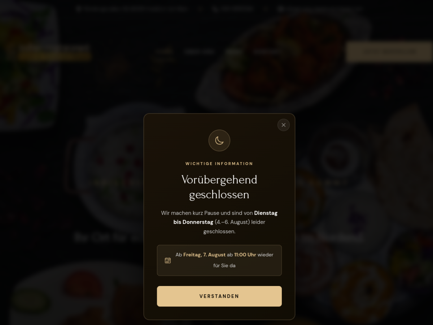 Website-Screenshot von Curry & Tandoori House