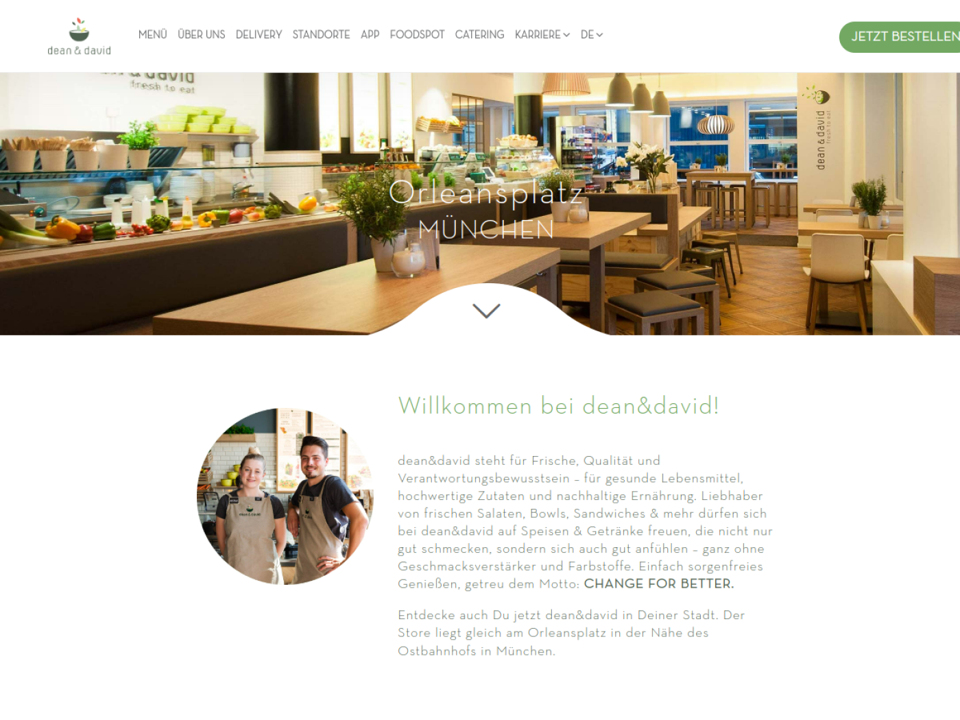 Website-Screenshot von dean&david