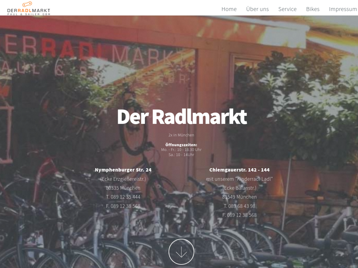 Website-Screenshot von Der Radlmarkt