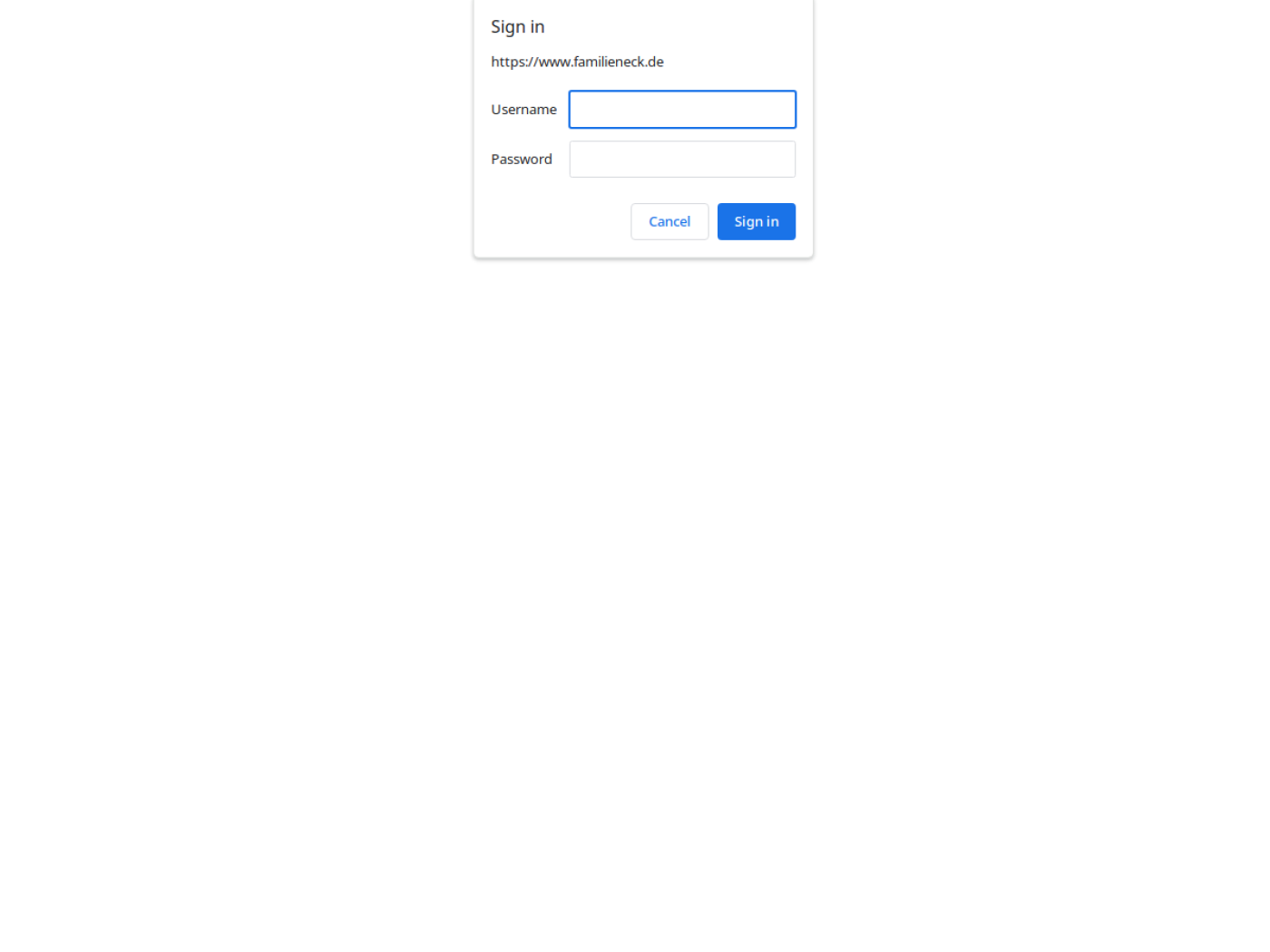 Website-Screenshot von Familien-Eck