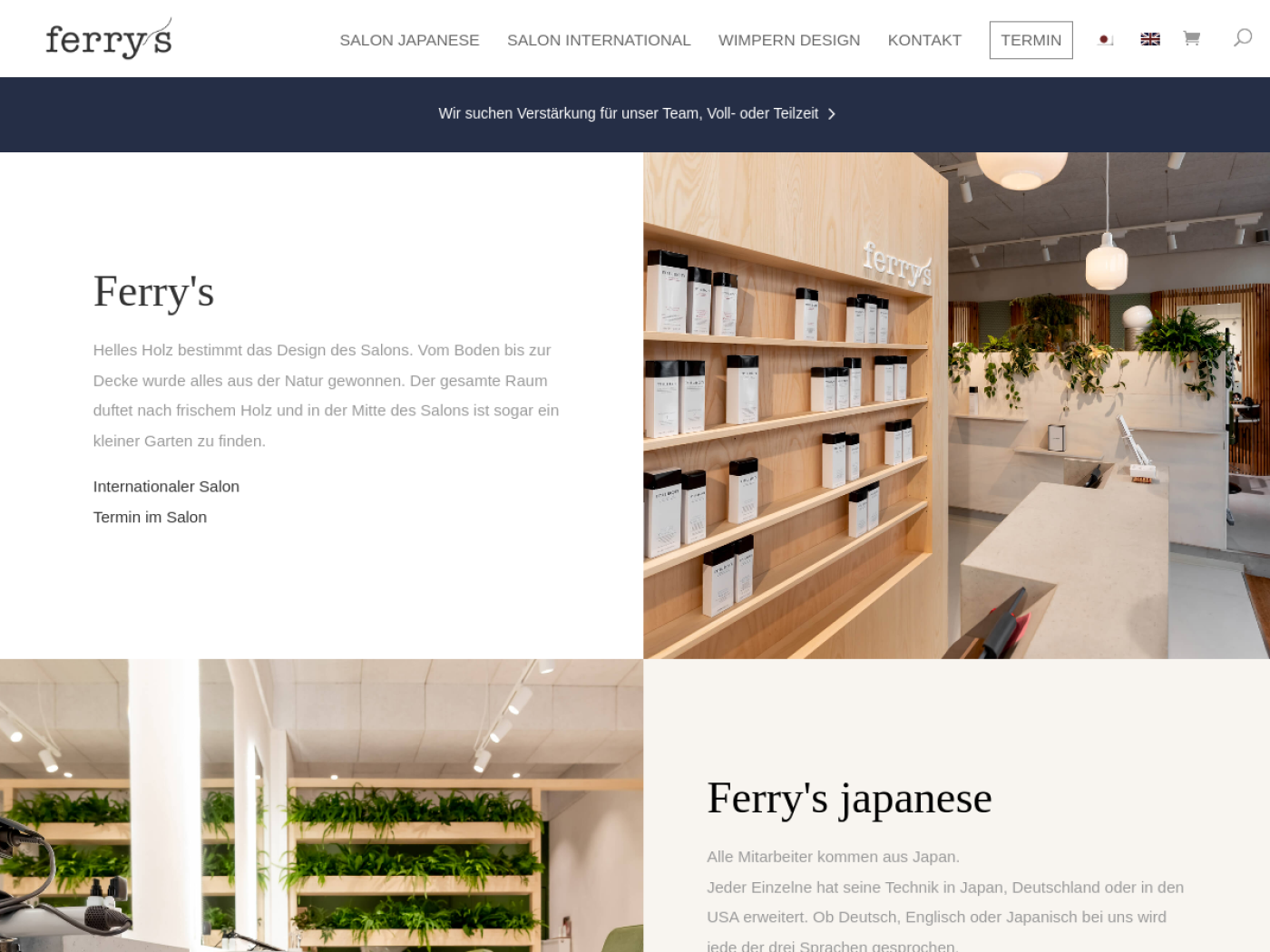 Website-Screenshot von Ferry's Friseur