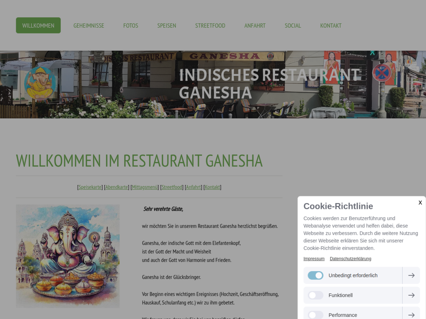 Website-Screenshot von Ganesha