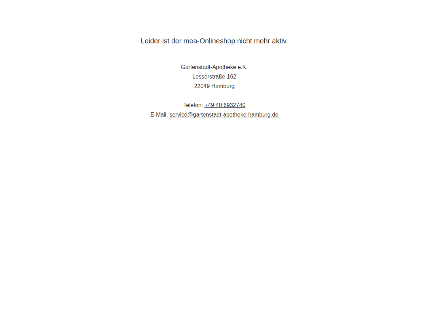 Website-Screenshot von Gartenstadt-Apotheke