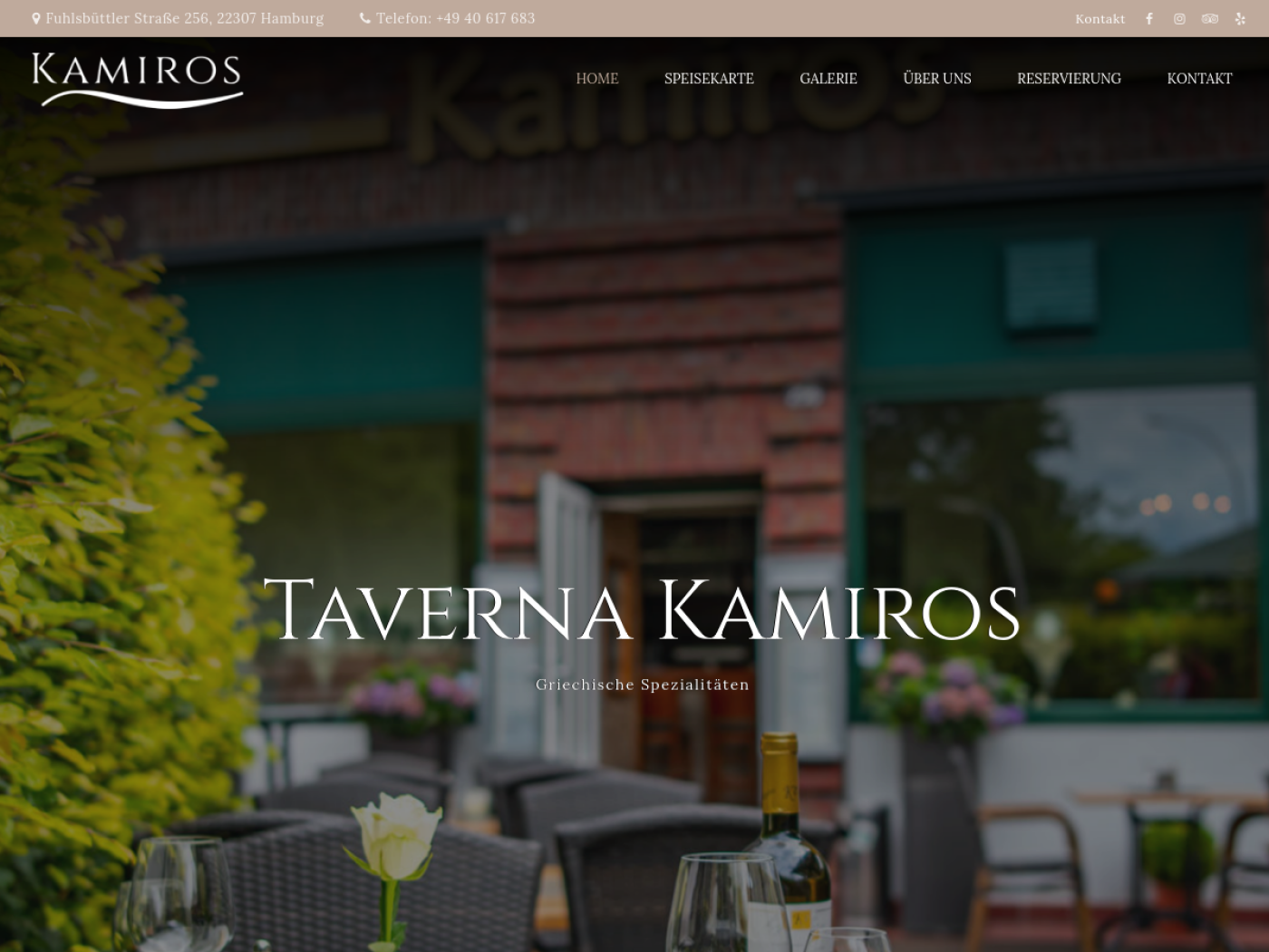 Website-Screenshot von Kamiros