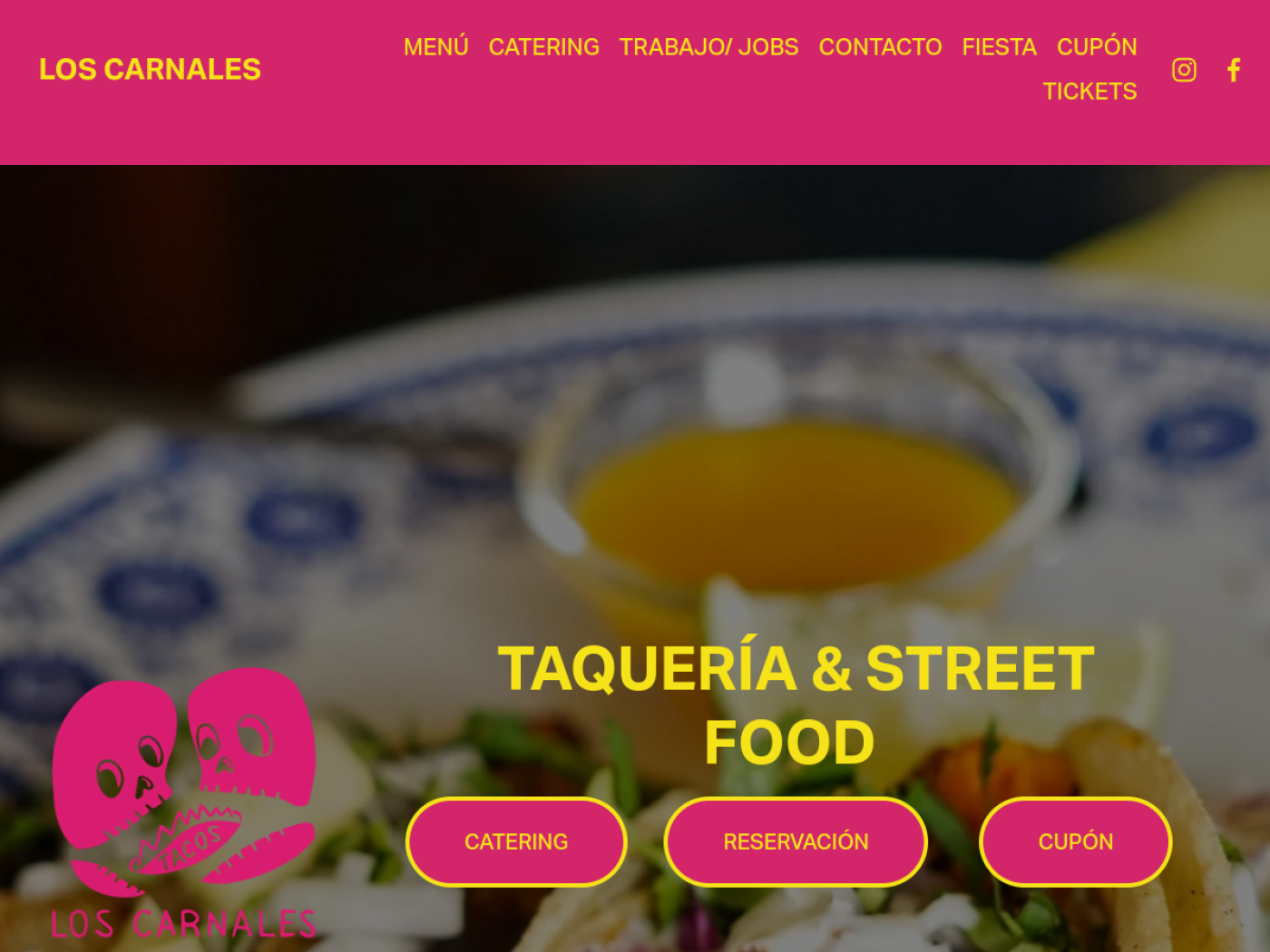 Website-Screenshot von Los Carnales Taqueria