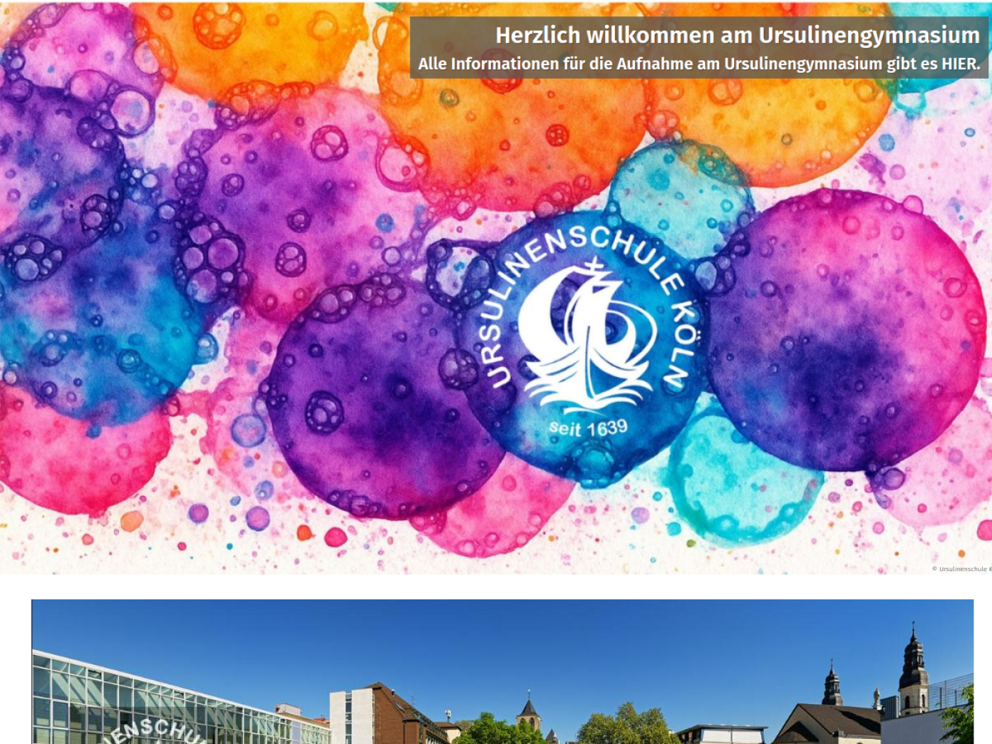 Website-Screenshot von Mädchengymnasium Ursulinen