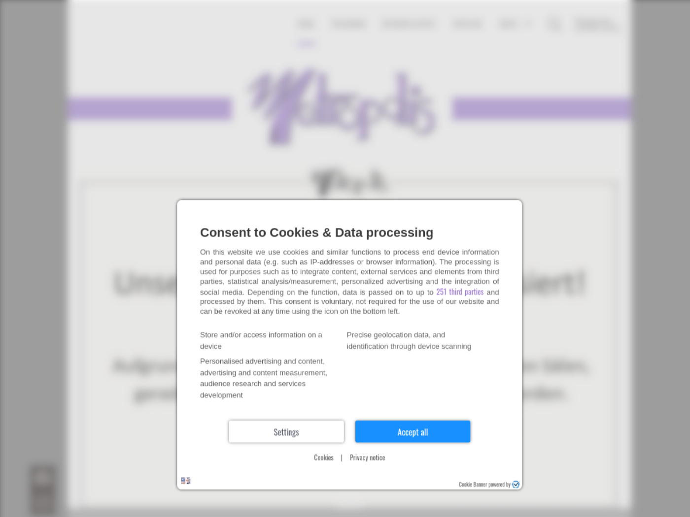 Website-Screenshot von Metropolis