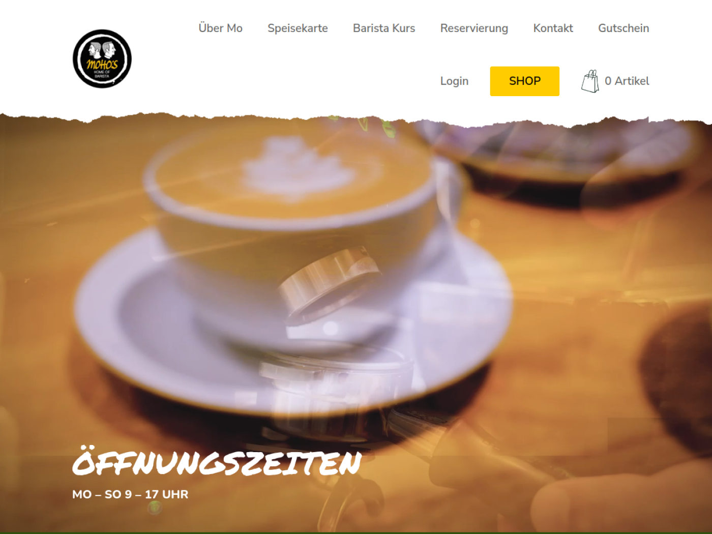 Website-Screenshot von MoHo's