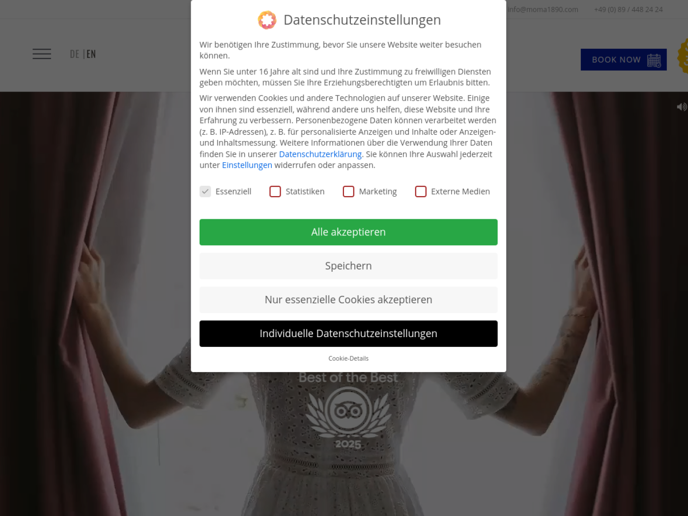 Website-Screenshot von MOMA1890