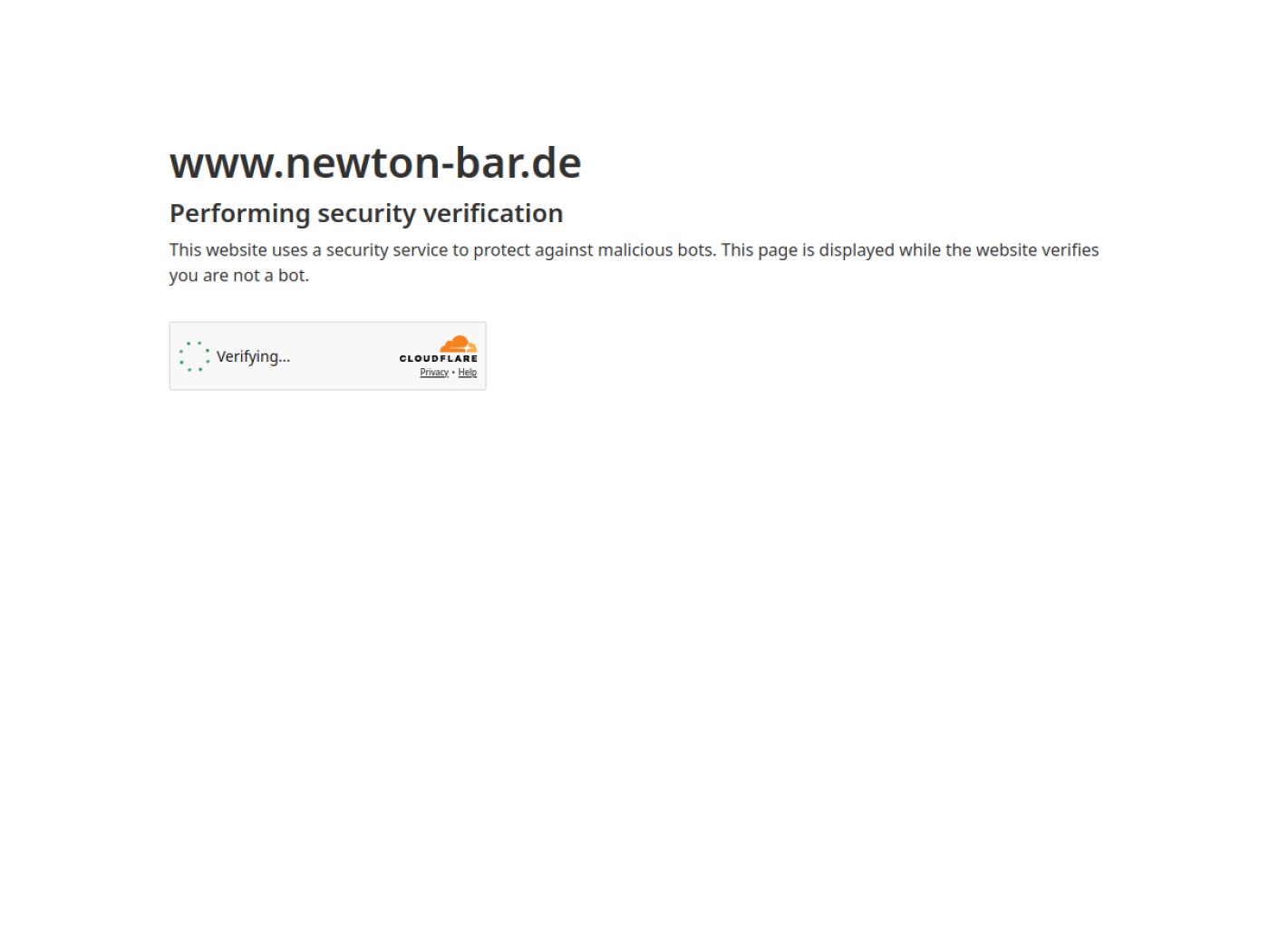 Website-Screenshot von Newton Bar