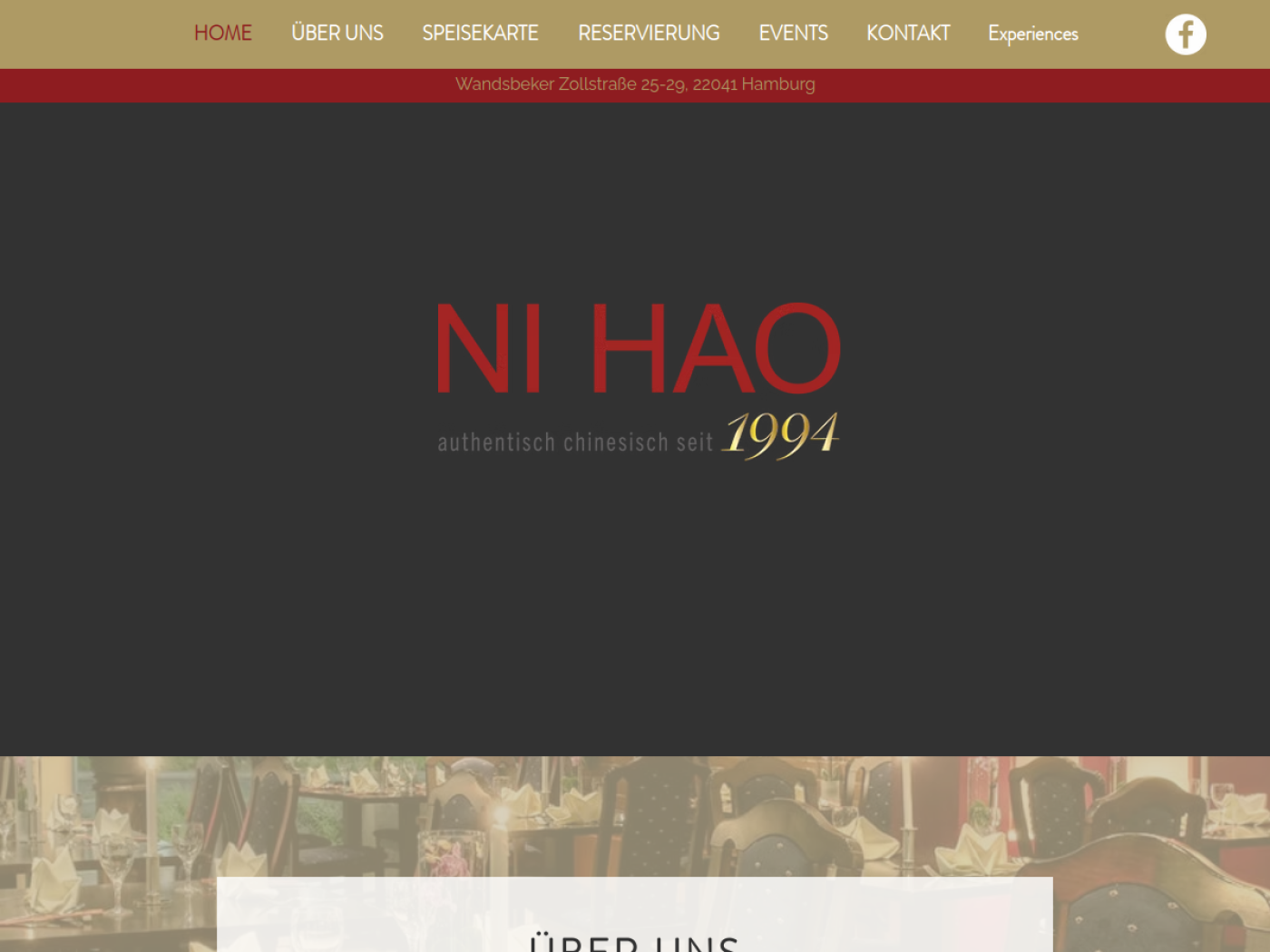 Website-Screenshot von Ni Hao
