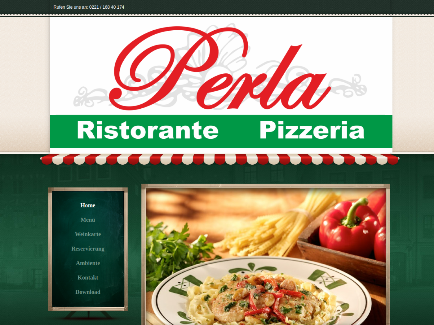 Website-Screenshot von Perla
