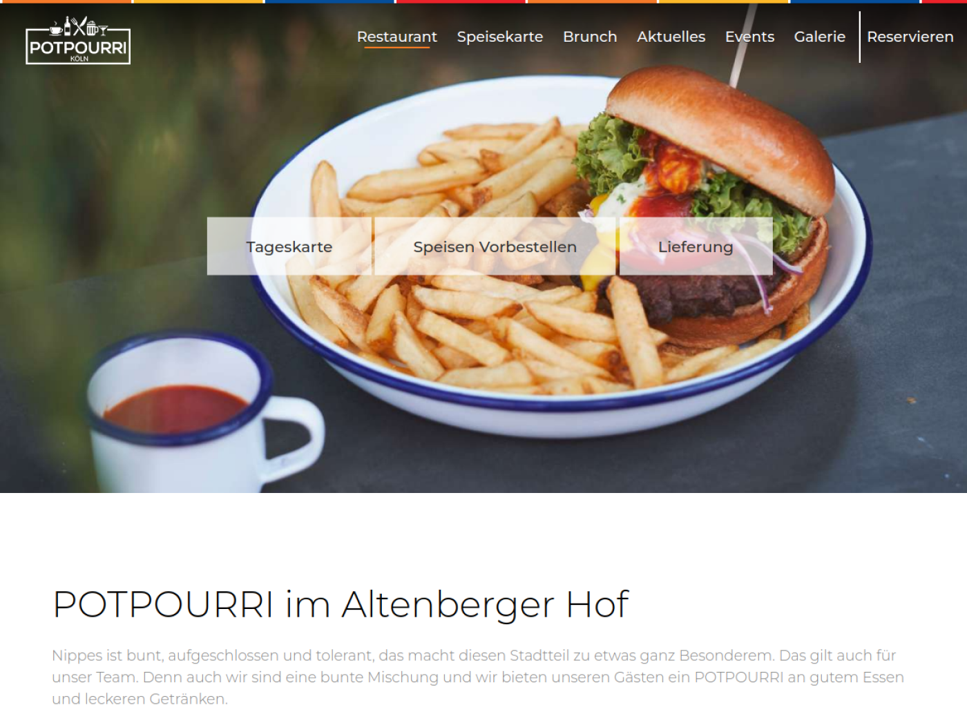 Website-Screenshot von Potpourri