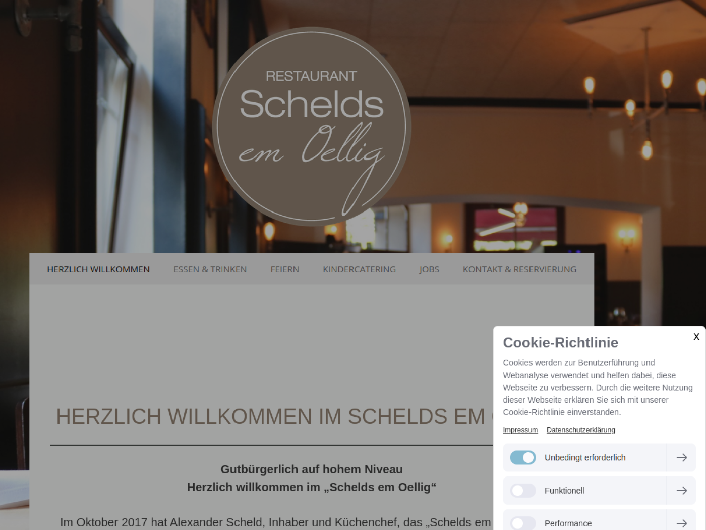 Website-Screenshot von Schelds em Oellig