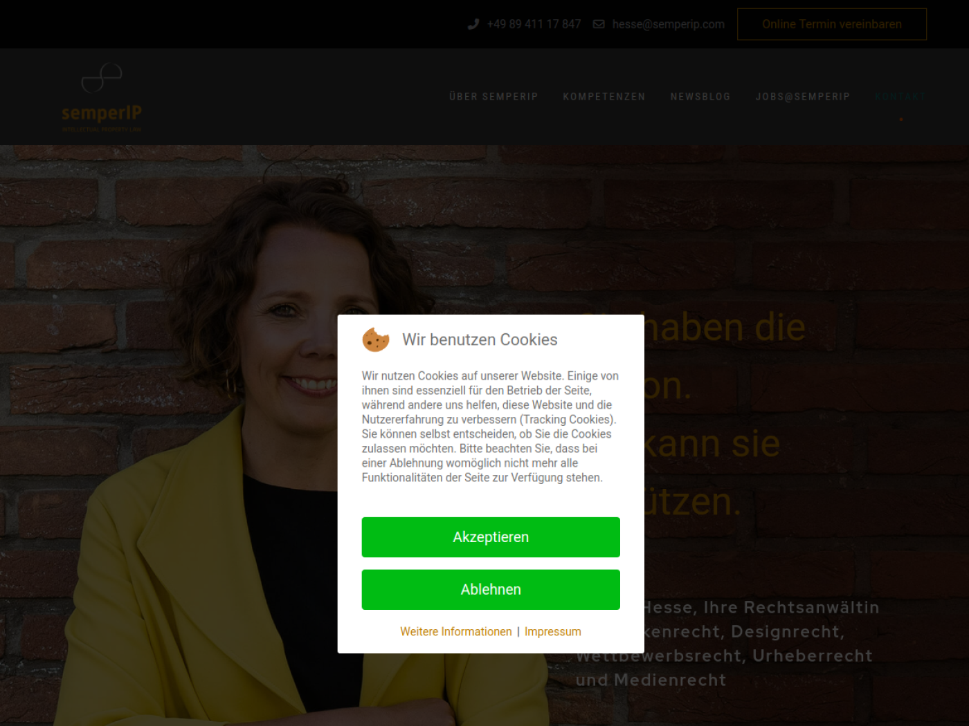 Website-Screenshot von semperIP