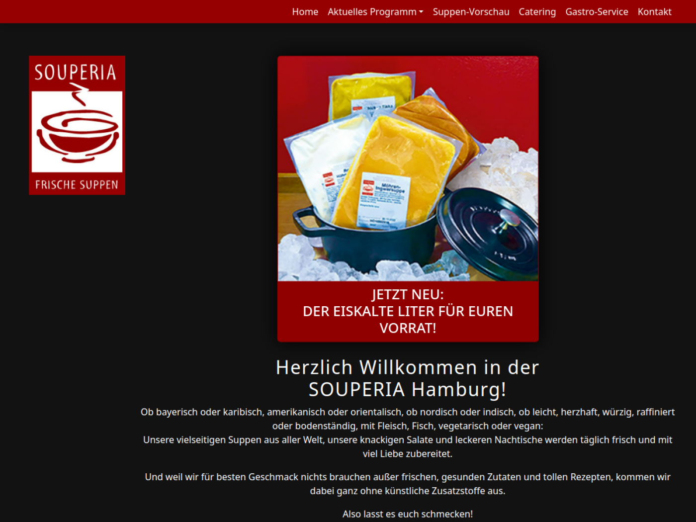 Website-Screenshot von Souperia