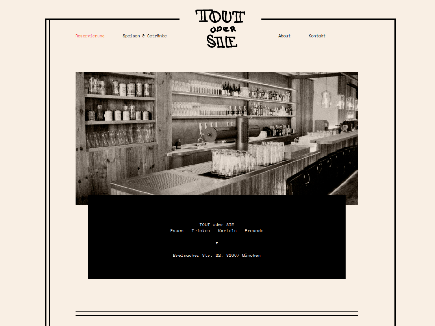 Website-Screenshot von Tout oder Sie