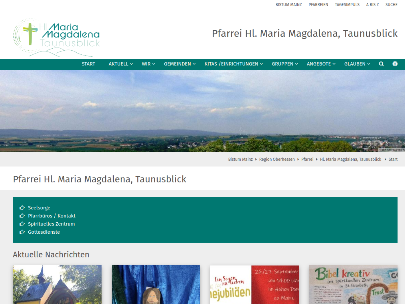 Website-Screenshot von Verklärung Christi