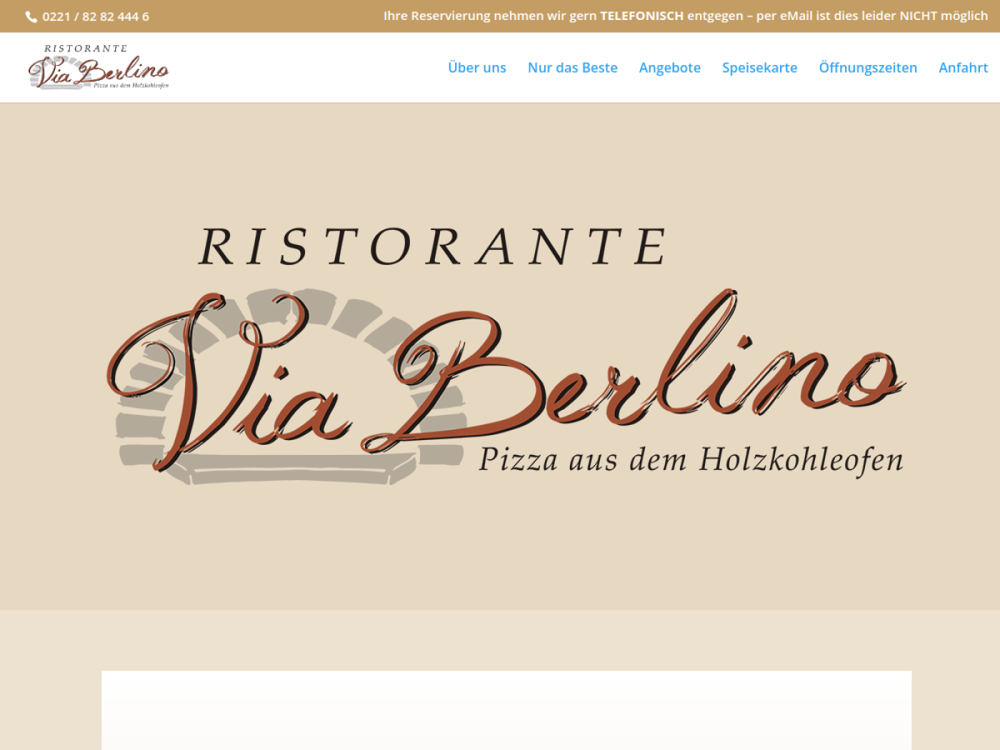 Website-Screenshot von Via Berlino
