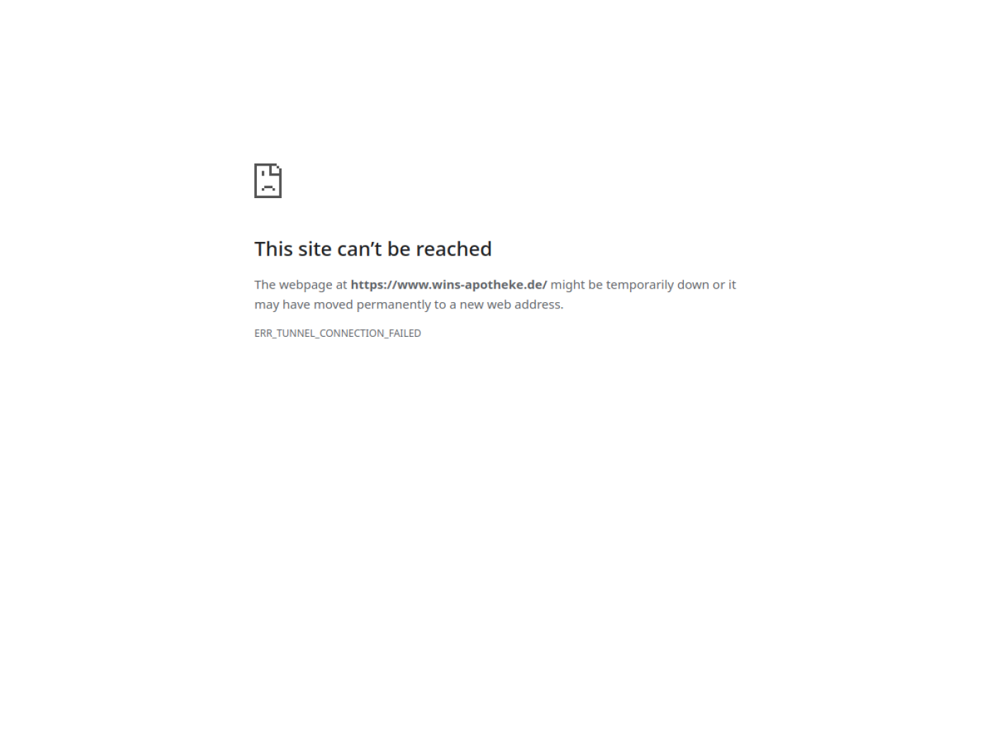 Website-Screenshot von Wins-Apotheke