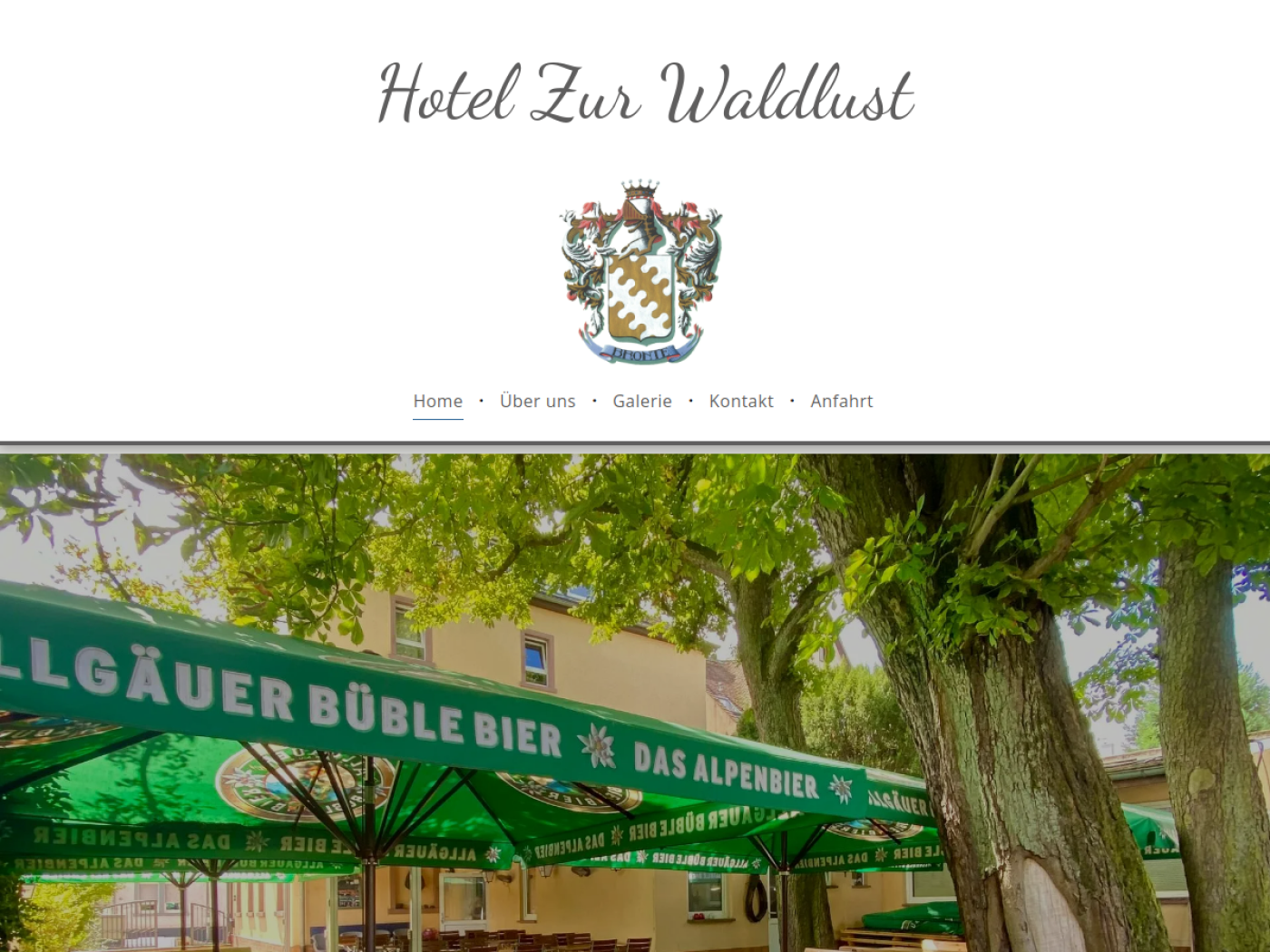 Website-Screenshot von Zur Waldlust